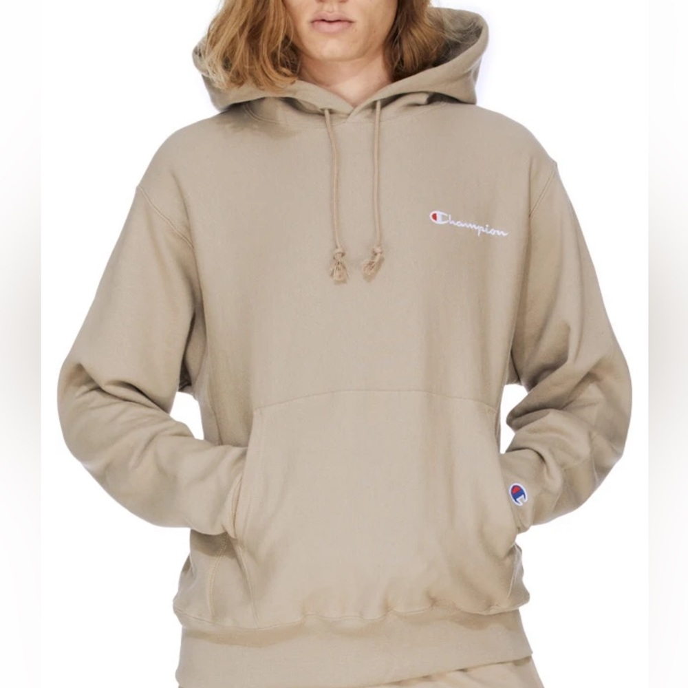 Champion Embroidered Script Reverse Weave Oversized Hoodie Sweatshirt Pullover